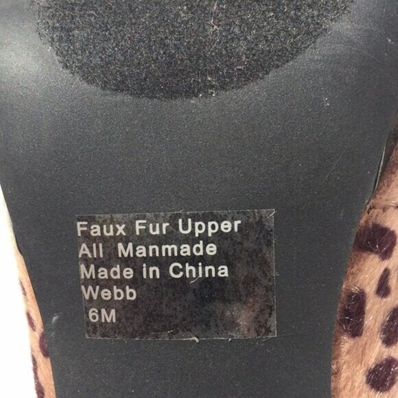 Style & Co Womens Leopard Print Faux Fur 4" High Heel Ankle Booties 6M - Picture 6 of 6